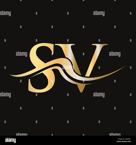 Letter SV Logo Design Initial SV Logotype Template For Business And