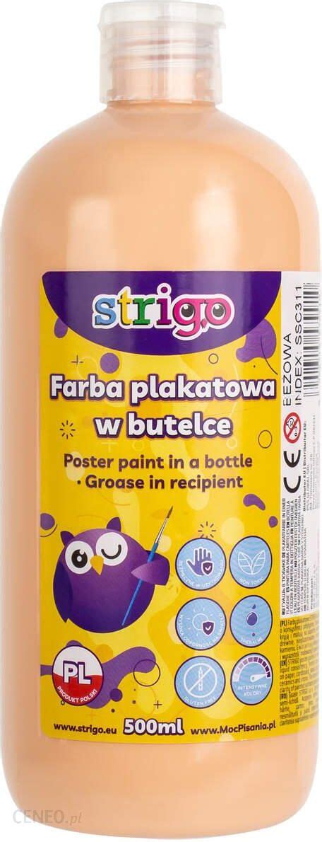 Farba plakatowa STRIGO w butelce 500 ml beżowa Ceny i opinie Ceneo pl