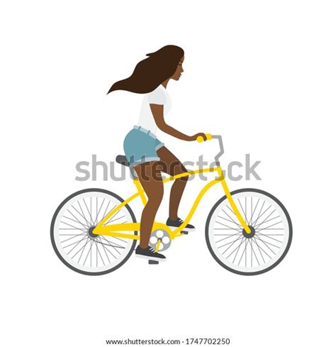 Vector Flat Cartoon African Black Girl Stock Vector Royalty Free 1747702250 Shutterstock