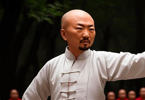 Maître Du Kung Fu En Pose Portrait D un Homme Sérieux D arts Martiaux