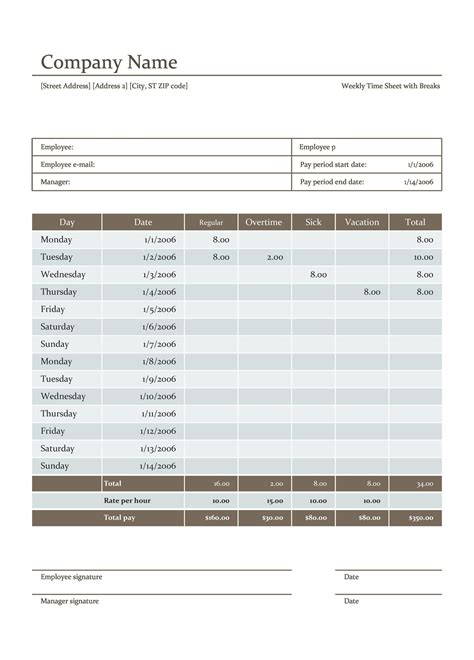 40 Free Timesheet Templates [in Excel] ᐅ TemplateLab