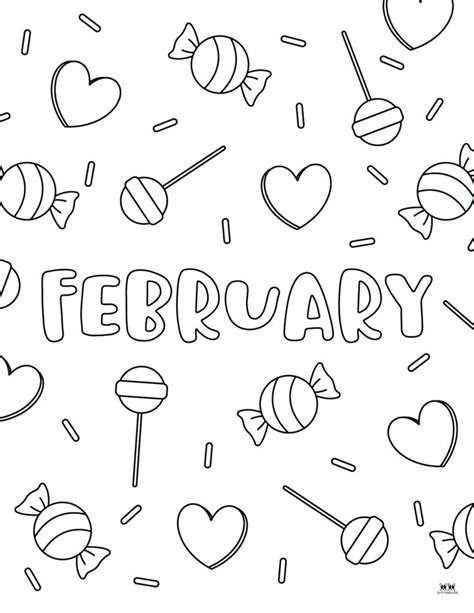 February Coloring Pages 25 Free Printable Pages