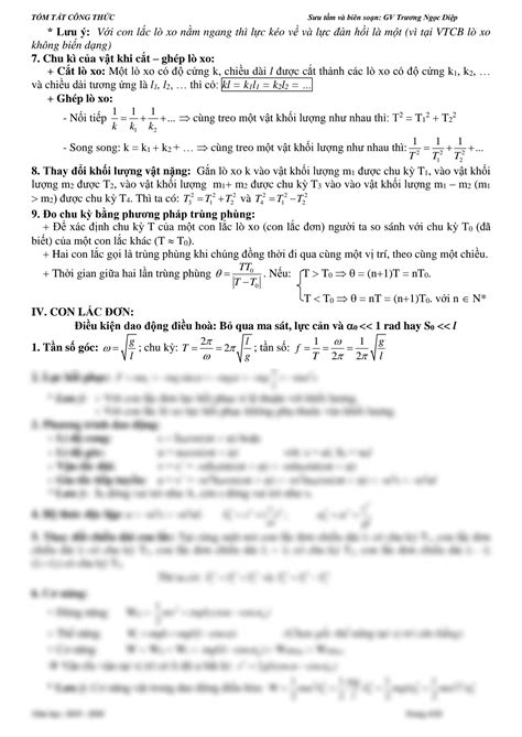 SOLUTION TÓM T T LÝ THUY T VÀ CÔNG TH C V T LÝ 12 Studypool