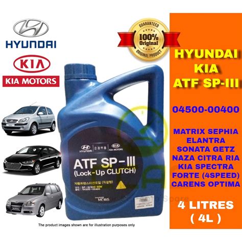 Hyundai Atf Sp Iii Sp L Kia Hyundai Matrix Elantra Sonata Getz