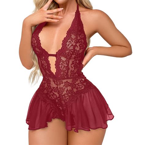 Bjutir Women Large Size Lingerie Sexy Underwear Lace Sexy Onesie