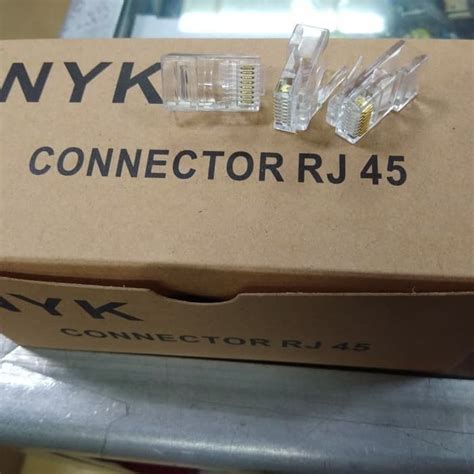 Jual CONNECTOR Rj45 CAT 5E NYK ISI100PCS KONEKTOR Rj45 CAt5E NYK