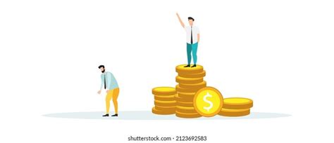 Economic Inequality Gap Between Rich Poor Stock Vector Royalty Free