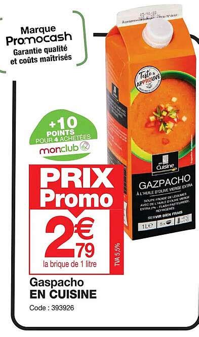 Promo Gaspacho En Cuisine Chez Promocash Icatalogue Fr