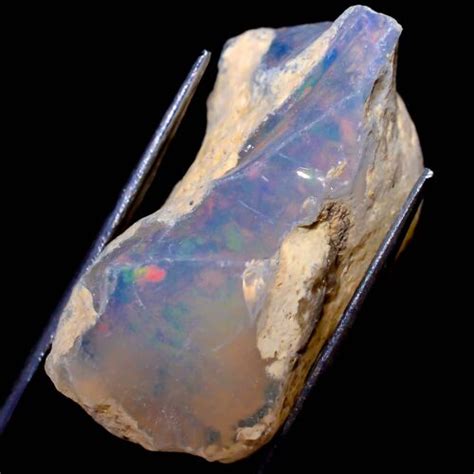 Awesome 100 Natural Welo Fire Ethiopian Opal Rough Gemstone 23x17x11mm