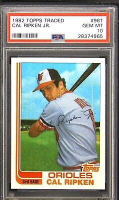 Cal Ripken Jr Topps Traded Rookie Card Psa Ebay