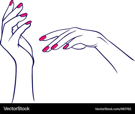 Woman hands collection Royalty Free Vector Image