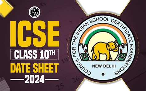 Icse Date Sheet 2024 Released Download Icse Class 10 Date Sheet Pdf