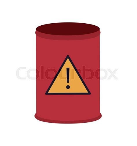 Flat design toxic waste barrel icon ... | Stock vector | Colourbox