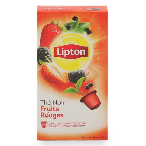 Th Noir Aux Fruits Rouges Lipton Capsules La Belle Vie