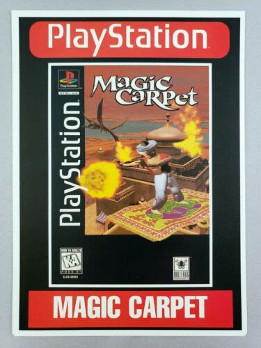 Magic Carpet Toys R Us Display Card Playstation 1 Ps1 Vidpro