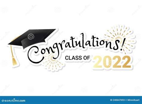 Congratulations Graduates Class Of 2022 Typography Design Graduation