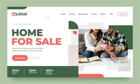 Free Vector Flat Design Real Estate Landing Page