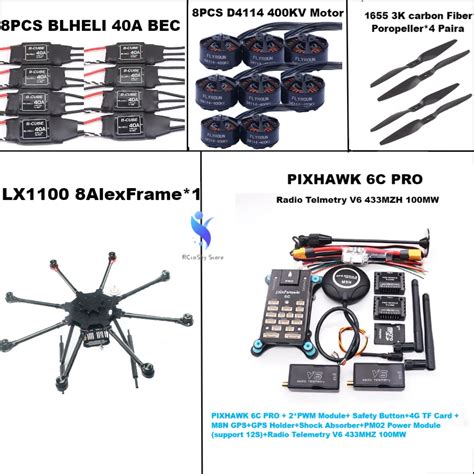 Lx Full Carbon Fiber Mm Octa Rotor Frame Blheli A Esc Px