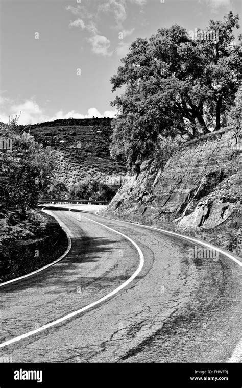 Road Between Hills Stock Photo Alamy