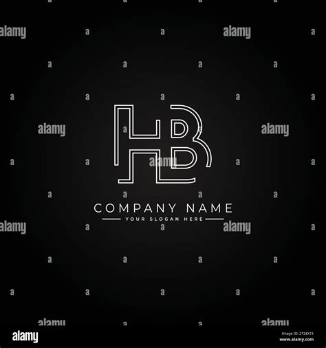 Abstract Letter HB Logo Initial Monogram Template For Alphabet H And