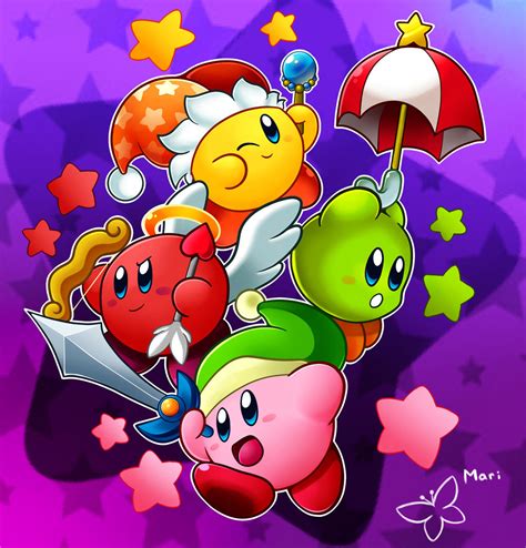 Four Kirbys One Team By Mintstarmari On Deviantart