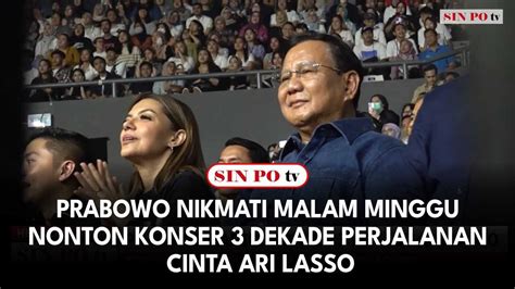 Prabowo Nikmati Malam Minggu Nonton Konser 3 Dekade Perjalanan Cinta