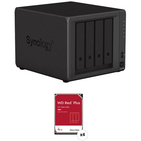 Synology 16tb Ds923 4 Bay Nas Enclosure Kit With Wd Nas Drives