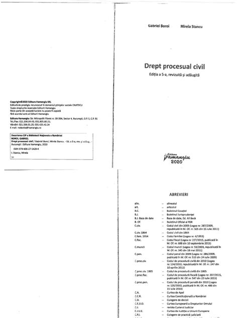 Drept Procesual Civil 2020 Boroi Pdf