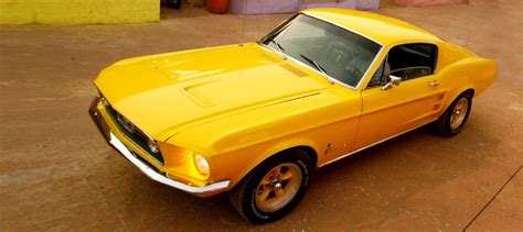 1967 Canary Yellow Mustang I Knew A Guy In High School Who Had A Car