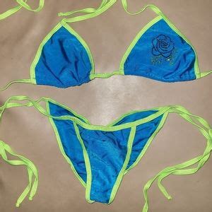 Cloris Murphy Swim Crystal Rhinestone Tritop Scrunchy Butt Bikini Poshmark