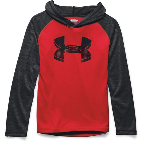 Under Armour Boys Tech Hoodie Redblack