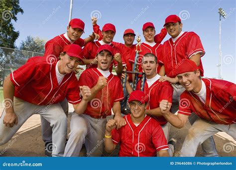 Excited Baseball Team Stock Photo Image Of Happiness 29646086