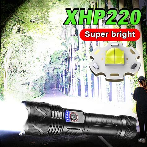 XHP220 Tactical Flashlight With Usb Charging Military Powerful Torch