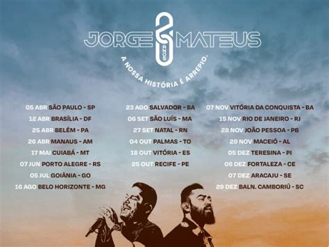 Começam as vendas de ingressos para último show de Jorge e Mateus em Cuiabá