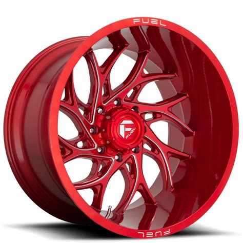 22 Fuel Wheels D742 Runner Candy Red Milled Off Road Rims Fl266 1