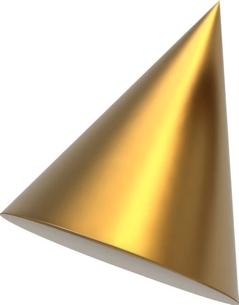 Golden Cone 3d Figure 11356756 Png