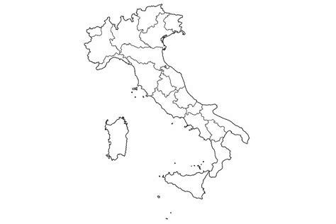 Blank Map Of Italy With Regions