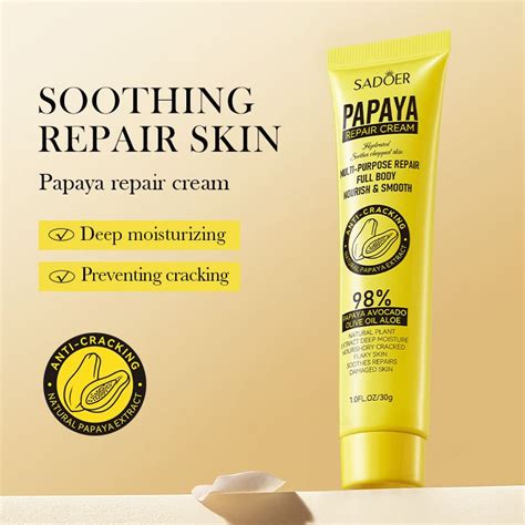 Sadoer Bleaching Whitening Cream With Papaya Extracts Organic Papaya