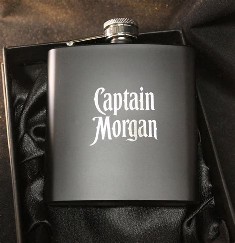 Captain Morgan Black Hip Flask FREE ENGRAVING Theme Gift - Etsy