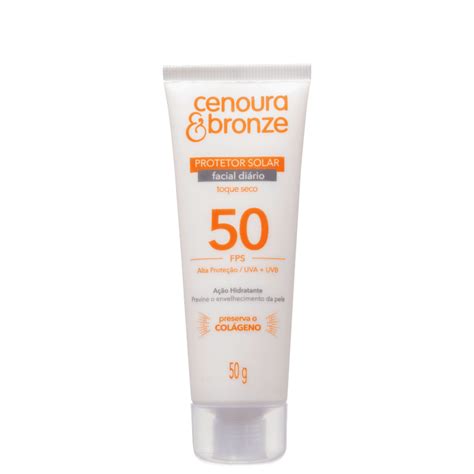 Protetor Facial Cenoura E Bronze - Protetor Solar Cenoura & Bronze Diário FPS 50 | Beleza na Web