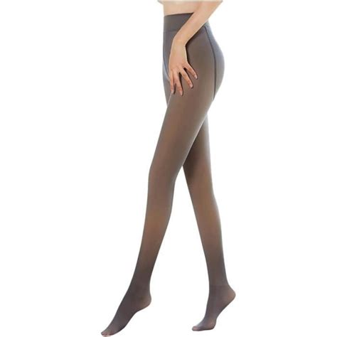 G N Rique Collant Polaire Femme Effet Transparent Hiver Leggings Pais