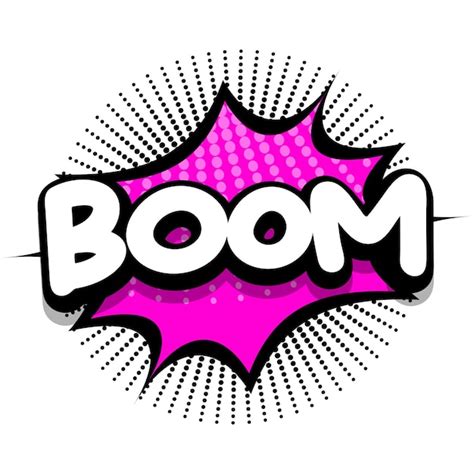 Premium Vector Boom Comic Book Explosion Bubble Vector Illustration