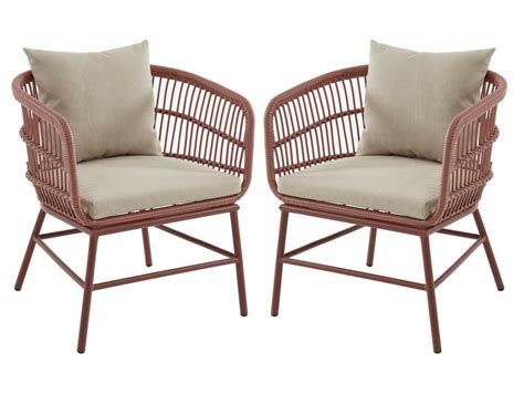 Lot De Fauteuils De Jardin En R Sine Tress E Terracotta Lousini