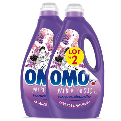 Omo Lessive Liquide Aux Essences Naturelles De Lavande Et Patchouli