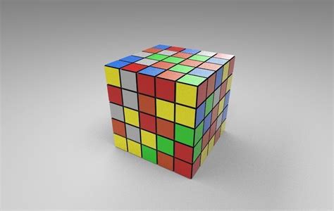 D Model Rubik Cube X Scrambled And Unscrambled Versions D