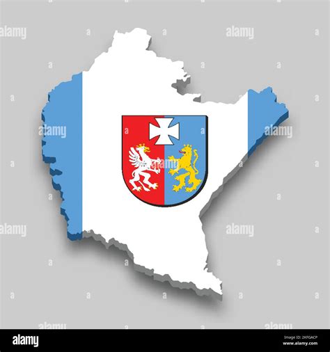 D Isometric Map Of Subcarpathia Is A Region Of Poland With National