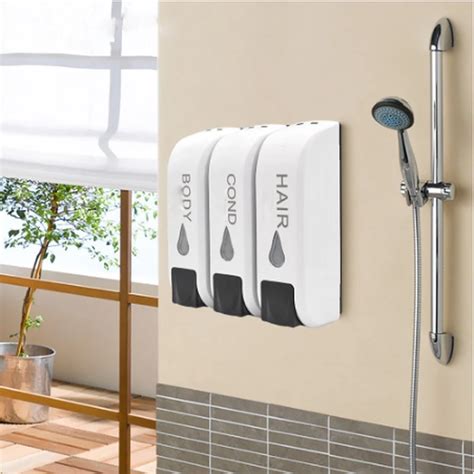 Dispensador De Jab N L Quido Para Pared De Ba O Conjunto Triple Doble