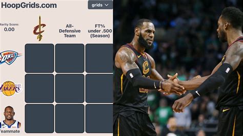 Which Cavs stars played for the Thunder and the Lakers? NBA HoopGrids ...