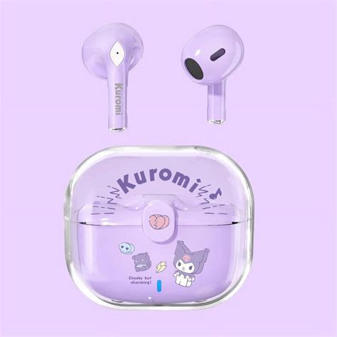 Sanrio Kuromi Bluetooth Earphones Kawaii Space Capsule Cinnamoroll Wireless Headset Hello Kitty