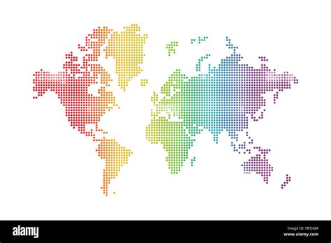 rainbow world map Stock Photo - Alamy